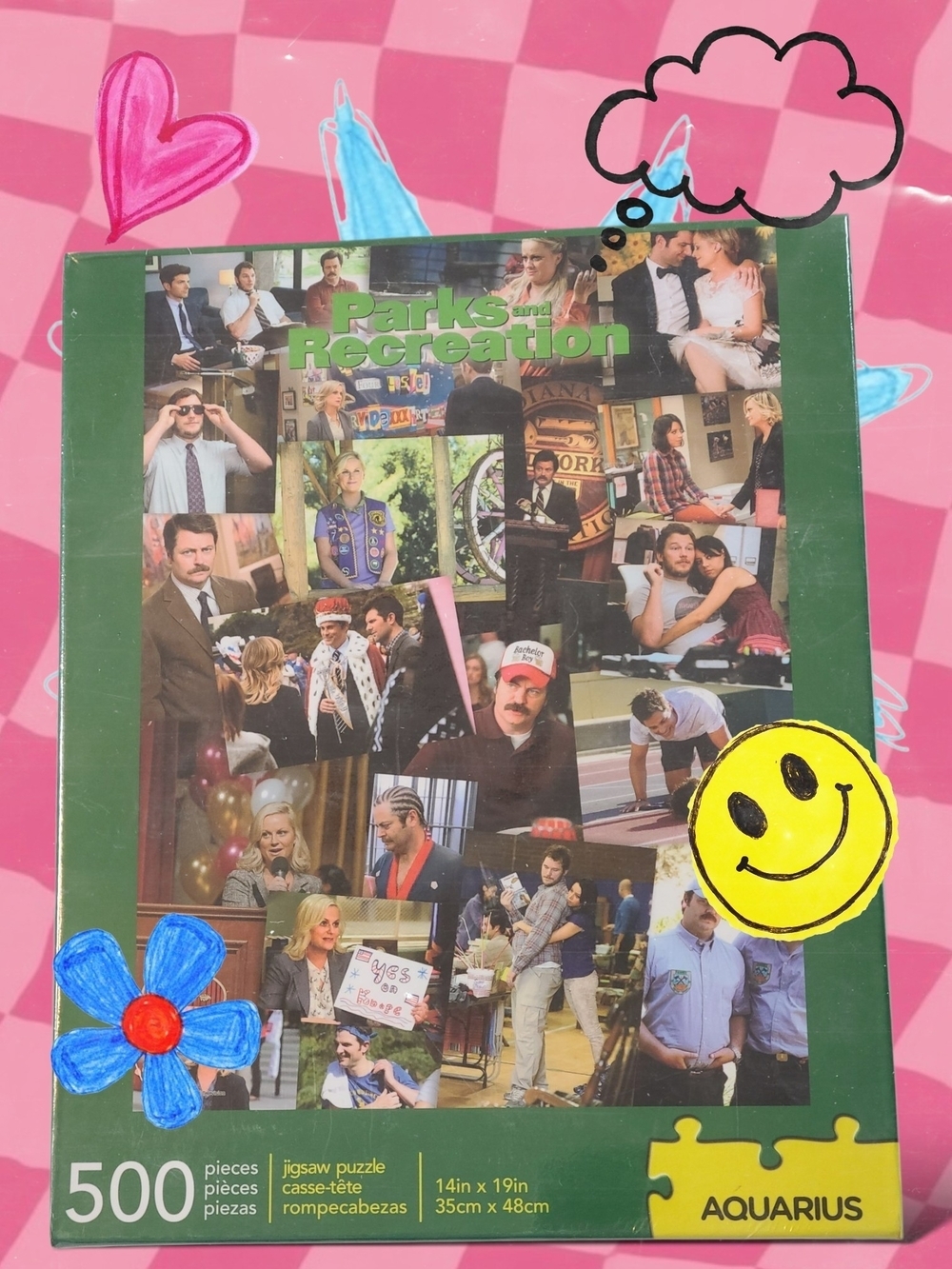 Parks and Recreation 500-Piece Jigsaw Puzzle Sealed- Green 14 In X 19 In